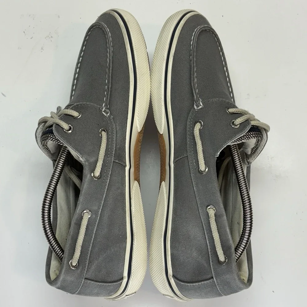 Sperry Top‎ Sider Canvas Deck Boat Shoes Gray Men's Size 10.5